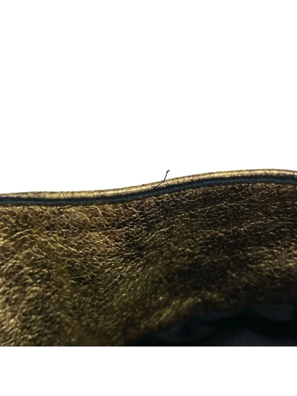 Chanel Pants Gold Full Length Lambskin Silk 34